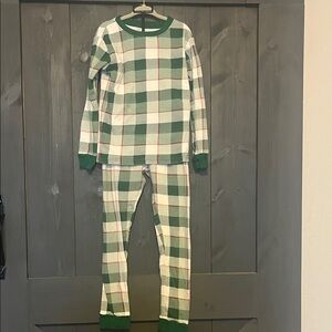Carter's Green and White Plaid Pajama Set